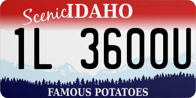 ID license plate 1L3600U