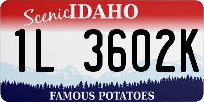 ID license plate 1L3602K