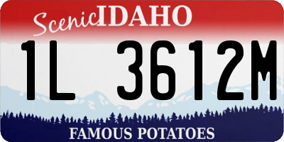 ID license plate 1L3612M