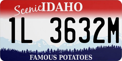 ID license plate 1L3632M