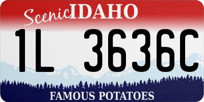 ID license plate 1L3636C