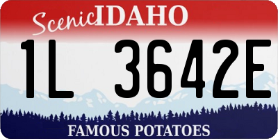 ID license plate 1L3642E