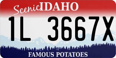 ID license plate 1L3667X