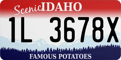 ID license plate 1L3678X