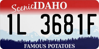 ID license plate 1L3681F