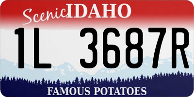 ID license plate 1L3687R