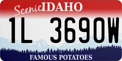 ID license plate 1L3690W