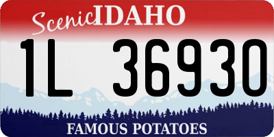 ID license plate 1L3693O