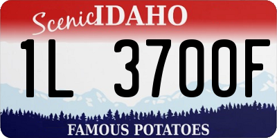 ID license plate 1L3700F