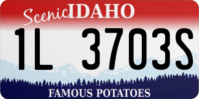 ID license plate 1L3703S