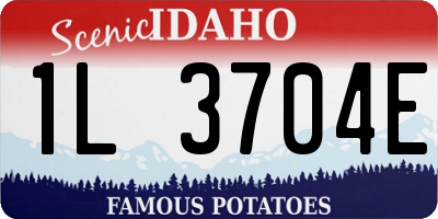 ID license plate 1L3704E