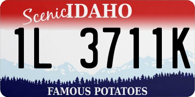 ID license plate 1L3711K