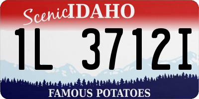 ID license plate 1L3712I