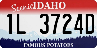 ID license plate 1L3724D