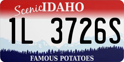 ID license plate 1L3726S