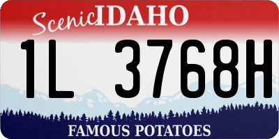 ID license plate 1L3768H