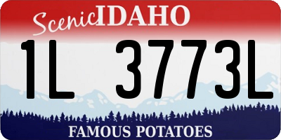 ID license plate 1L3773L