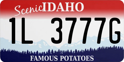 ID license plate 1L3777G