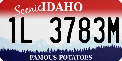 ID license plate 1L3783M