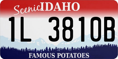 ID license plate 1L3810B