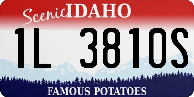 ID license plate 1L3810S