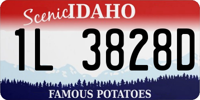 ID license plate 1L3828D