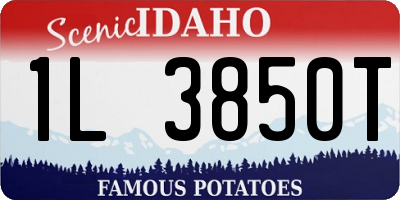 ID license plate 1L3850T