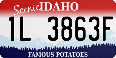 ID license plate 1L3863F