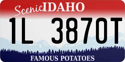 ID license plate 1L3870T