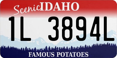 ID license plate 1L3894L