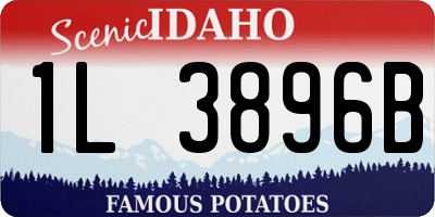 ID license plate 1L3896B