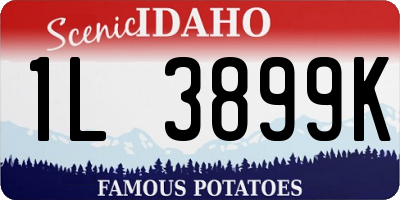 ID license plate 1L3899K