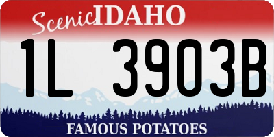 ID license plate 1L3903B