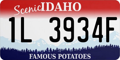 ID license plate 1L3934F