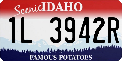 ID license plate 1L3942R