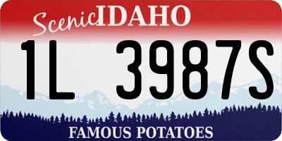 ID license plate 1L3987S