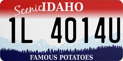 ID license plate 1L4014U