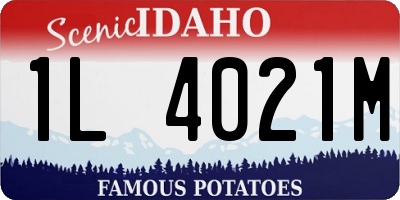 ID license plate 1L4021M