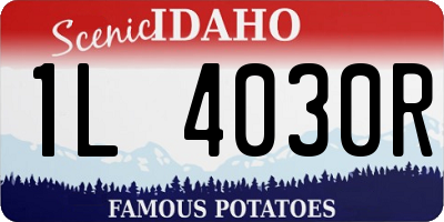 ID license plate 1L4030R