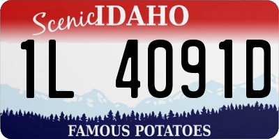 ID license plate 1L4091D