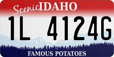ID license plate 1L4124G
