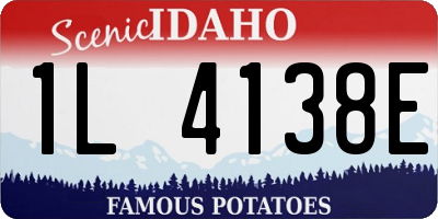 ID license plate 1L4138E