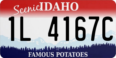 ID license plate 1L4167C