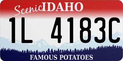 ID license plate 1L4183C