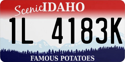ID license plate 1L4183K