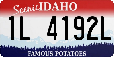 ID license plate 1L4192L
