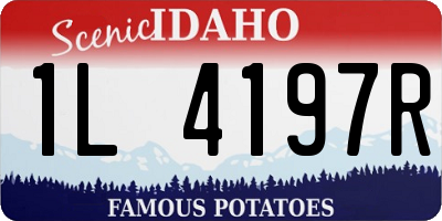 ID license plate 1L4197R
