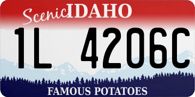 ID license plate 1L4206C