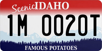 ID license plate 1M0020T