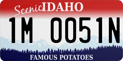 ID license plate 1M0051N